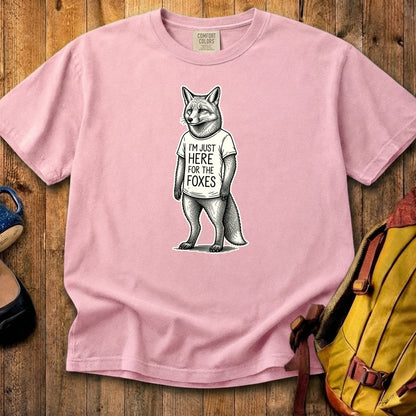 I'm Just Here for the Foxes Cotton T-Shirt