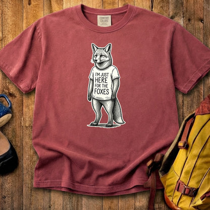 I'm Just Here for the Foxes Cotton T-Shirt