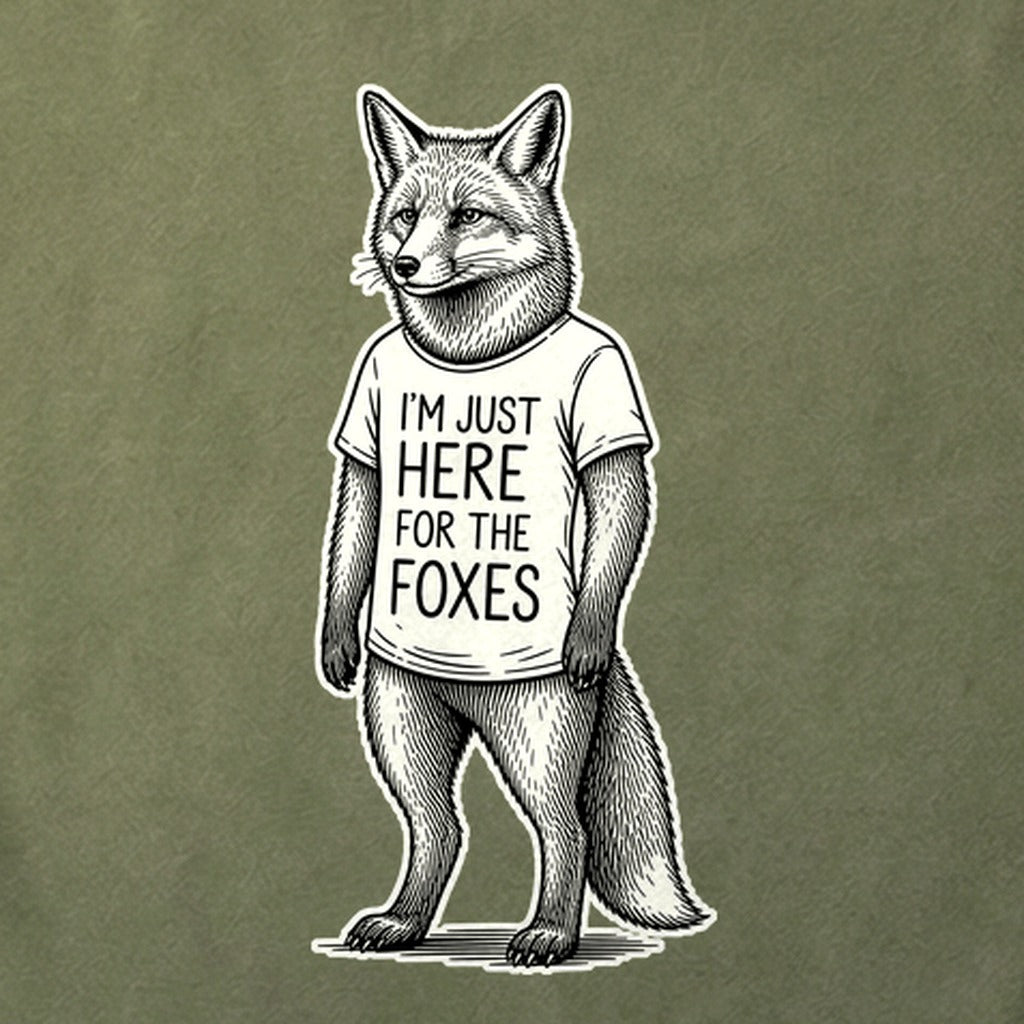 I'm Just Here for the Foxes Cotton T-Shirt