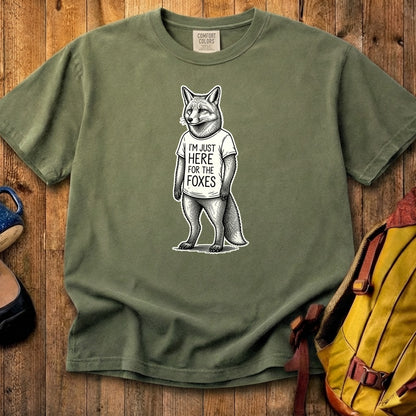 I'm Just Here for the Foxes Cotton T-Shirt