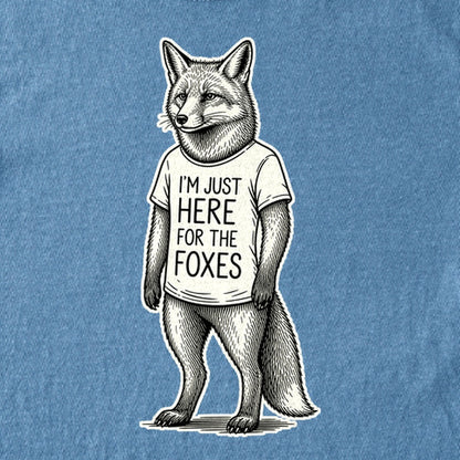 I'm Just Here for the Foxes Kids Cotton T-Shirt