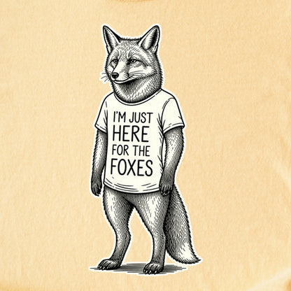 I'm Just Here for the Foxes Kids Cotton T-Shirt