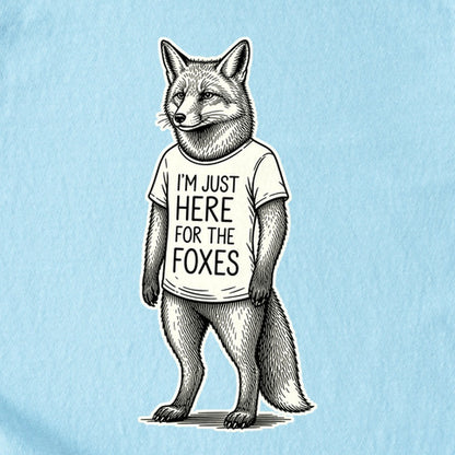 I'm Just Here for the Foxes Kids Cotton T-Shirt