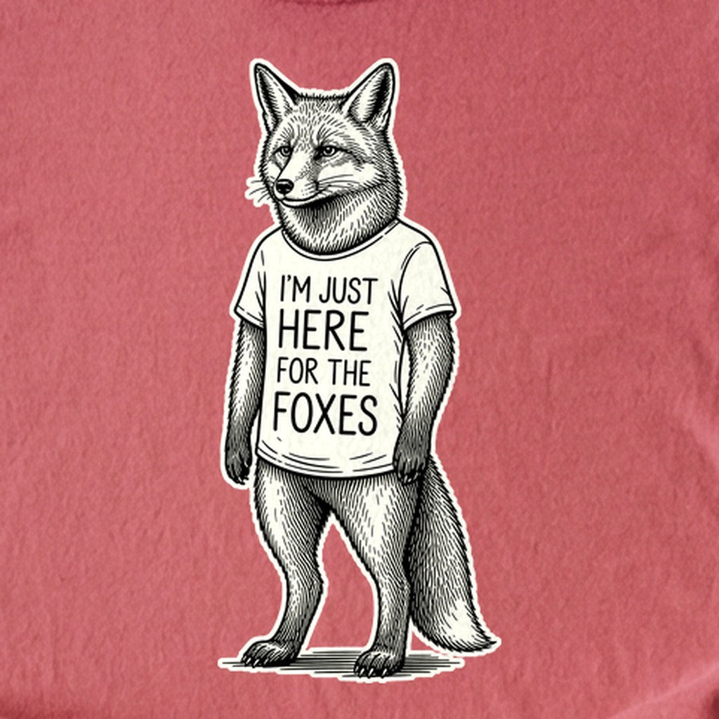 I'm Just Here for the Foxes Kids Cotton T-Shirt