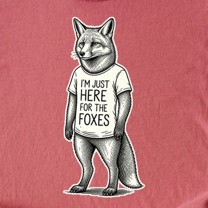 I'm Just Here for the Foxes Kids Cotton T-Shirt