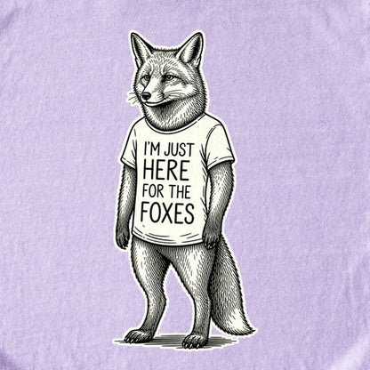 I'm Just Here for the Foxes Kids Cotton T-Shirt