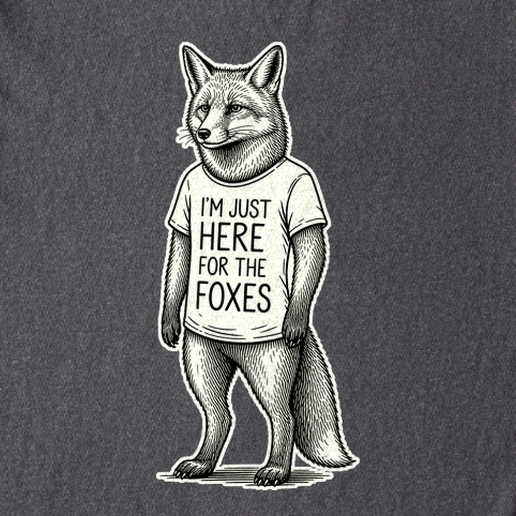 I'm Just Here for the Foxes Kids Cotton T-Shirt