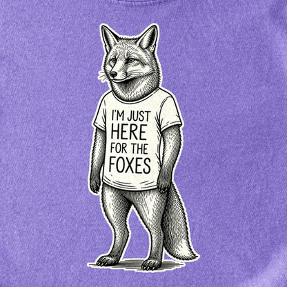 I'm Just Here for the Foxes Kids Cotton T-Shirt