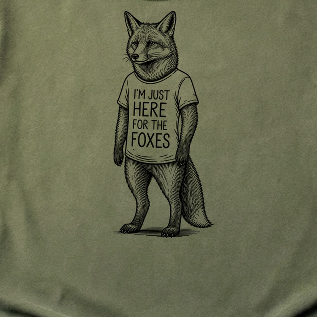 I'm Just Here for the Foxes Cotton T-Shirt