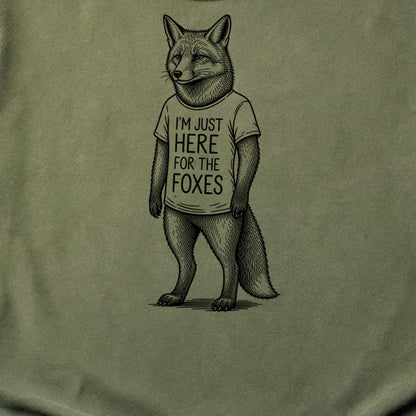I'm Just Here for the Foxes Cotton T-Shirt