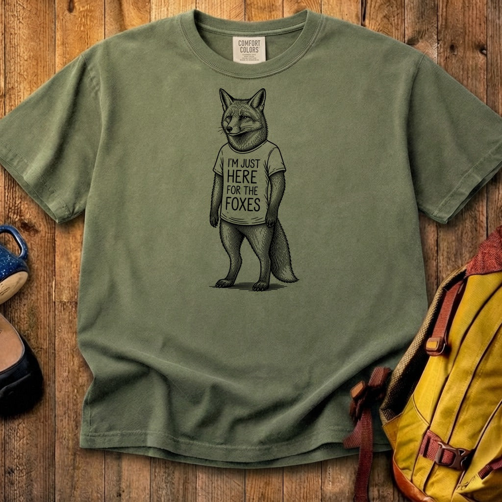I'm Just Here for the Foxes Cotton T-Shirt
