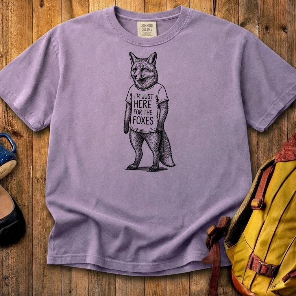I'm Just Here for the Foxes Cotton T-Shirt