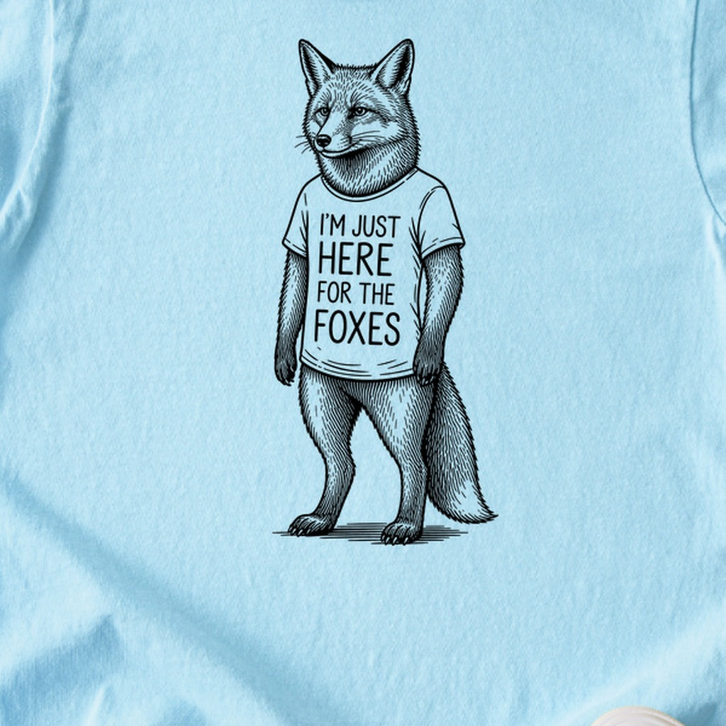 I'm Just Here for the Foxes Kids Cotton T-Shirt