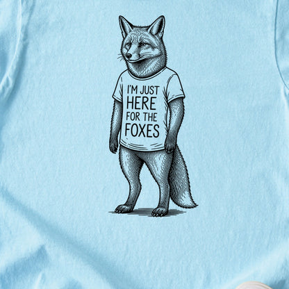 I'm Just Here for the Foxes Kids Cotton T-Shirt