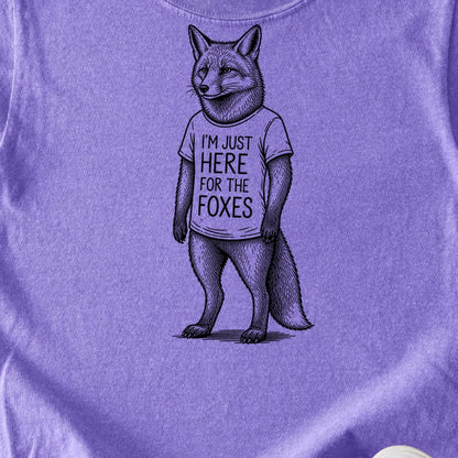 I'm Just Here for the Foxes Kids Cotton T-Shirt