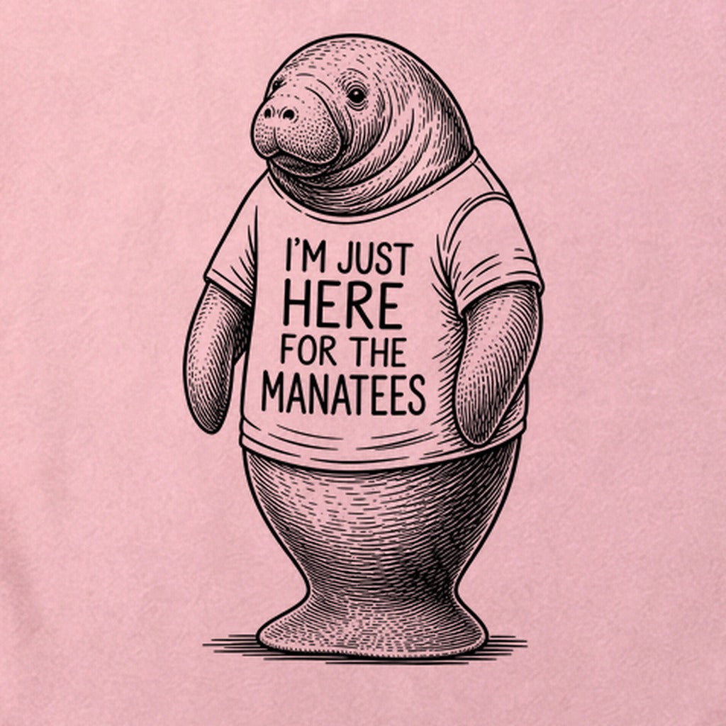 I'm Just Here for the Manatees Cotton T-Shirt