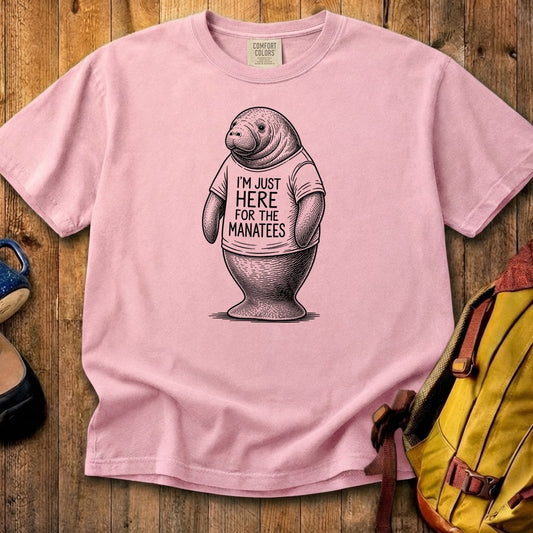 I'm Just Here for the Manatees Cotton T-Shirt