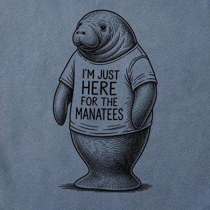 I'm Just Here for the Manatees Cotton T-Shirt