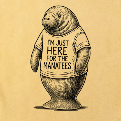 I'm Just Here for the Manatees Cotton T-Shirt