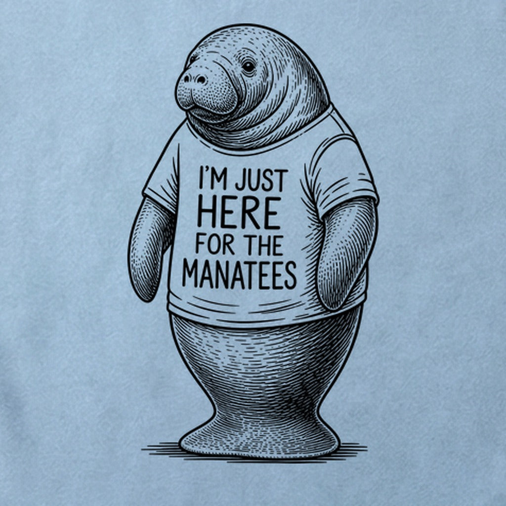 I'm Just Here for the Manatees Cotton T-Shirt