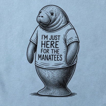 I'm Just Here for the Manatees Cotton T-Shirt