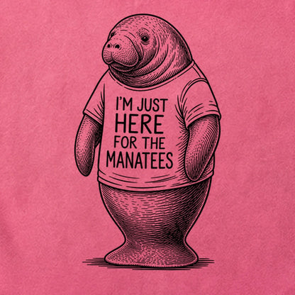 I'm Just Here for the Manatees Cotton T-Shirt