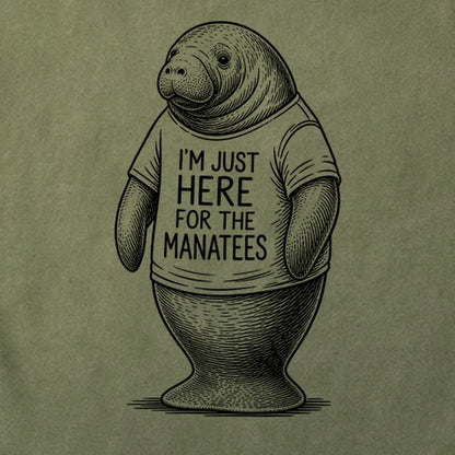 I'm Just Here for the Manatees Cotton T-Shirt