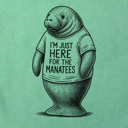 I'm Just Here for the Manatees Cotton T-Shirt