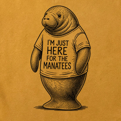 I'm Just Here for the Manatees Cotton T-Shirt