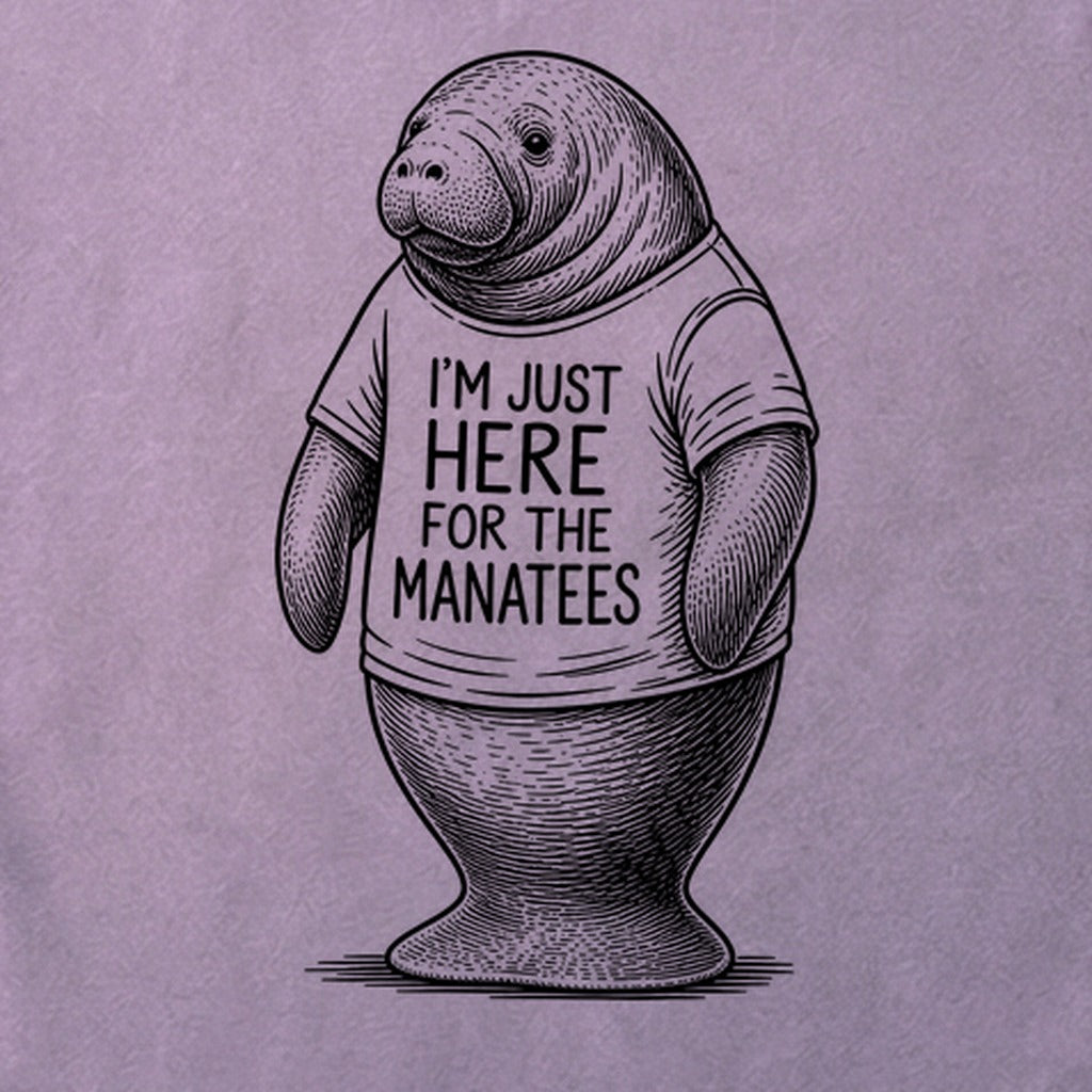 I'm Just Here for the Manatees Cotton T-Shirt