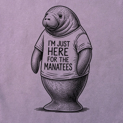I'm Just Here for the Manatees Cotton T-Shirt