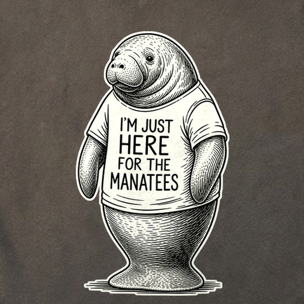 I'm Just Here for the Manatees Cotton T-Shirt