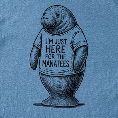 I'm Just Here for the Manatees Kids Cotton T-Shirt