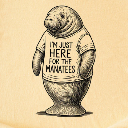 I'm Just Here for the Manatees Kids Cotton T-Shirt