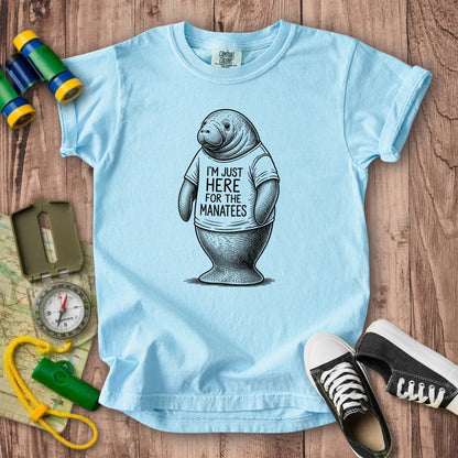 I'm Just Here for the Manatees Kids Cotton T-Shirt