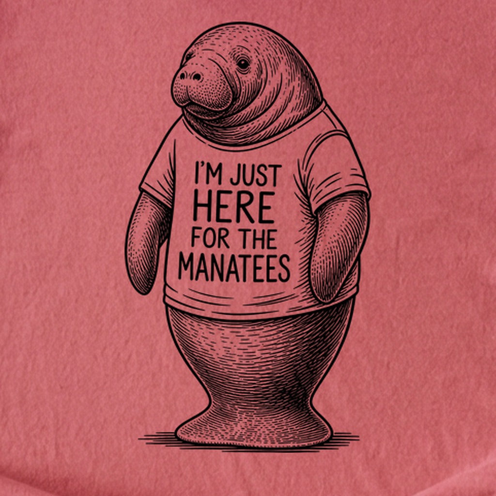 I'm Just Here for the Manatees Kids Cotton T-Shirt