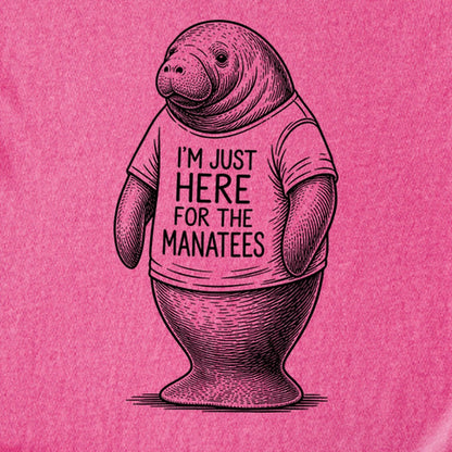 I'm Just Here for the Manatees Kids Cotton T-Shirt