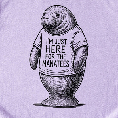 I'm Just Here for the Manatees Kids Cotton T-Shirt