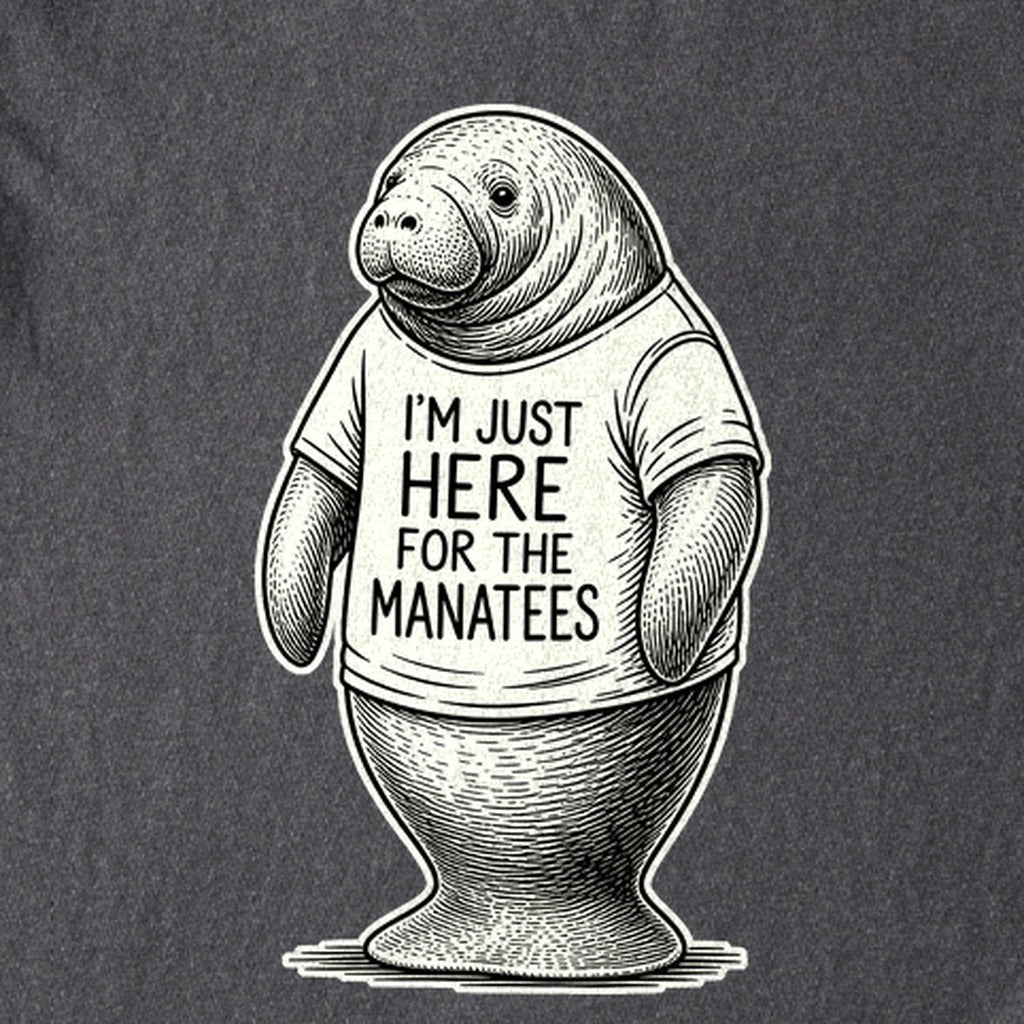 I'm Just Here for the Manatees Kids Cotton T-Shirt