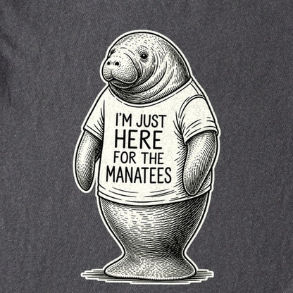 I'm Just Here for the Manatees Kids Cotton T-Shirt