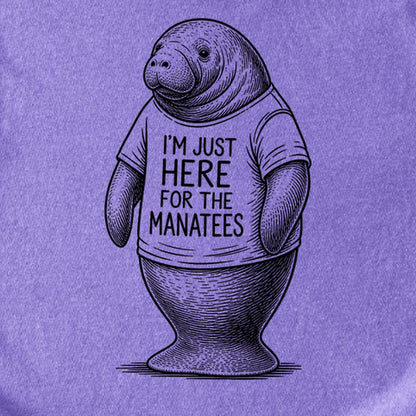 I'm Just Here for the Manatees Kids Cotton T-Shirt