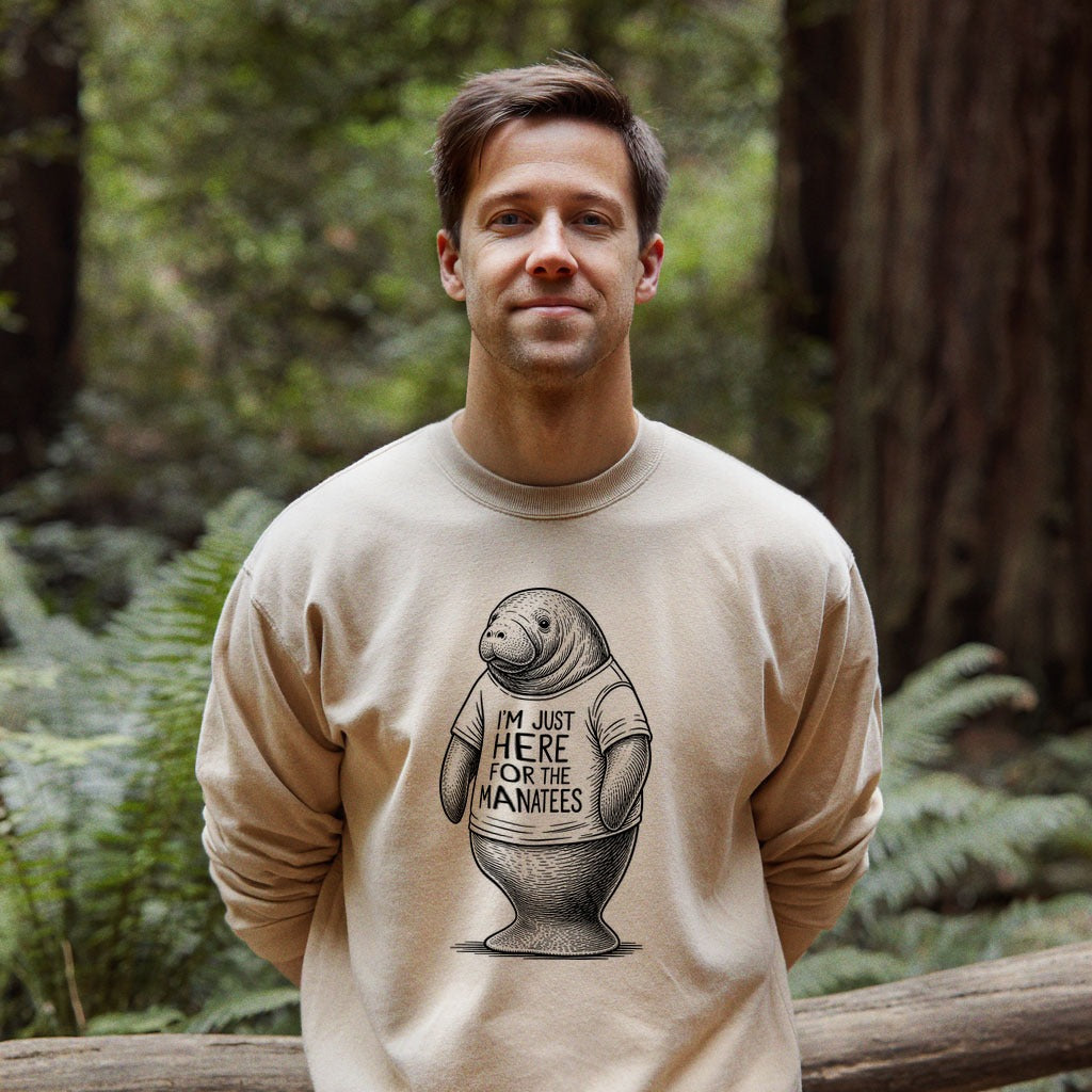 I'm Just Here for the Manatees Crewneck Sweatshirt