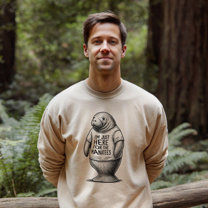 I'm Just Here for the Manatees Crewneck Sweatshirt