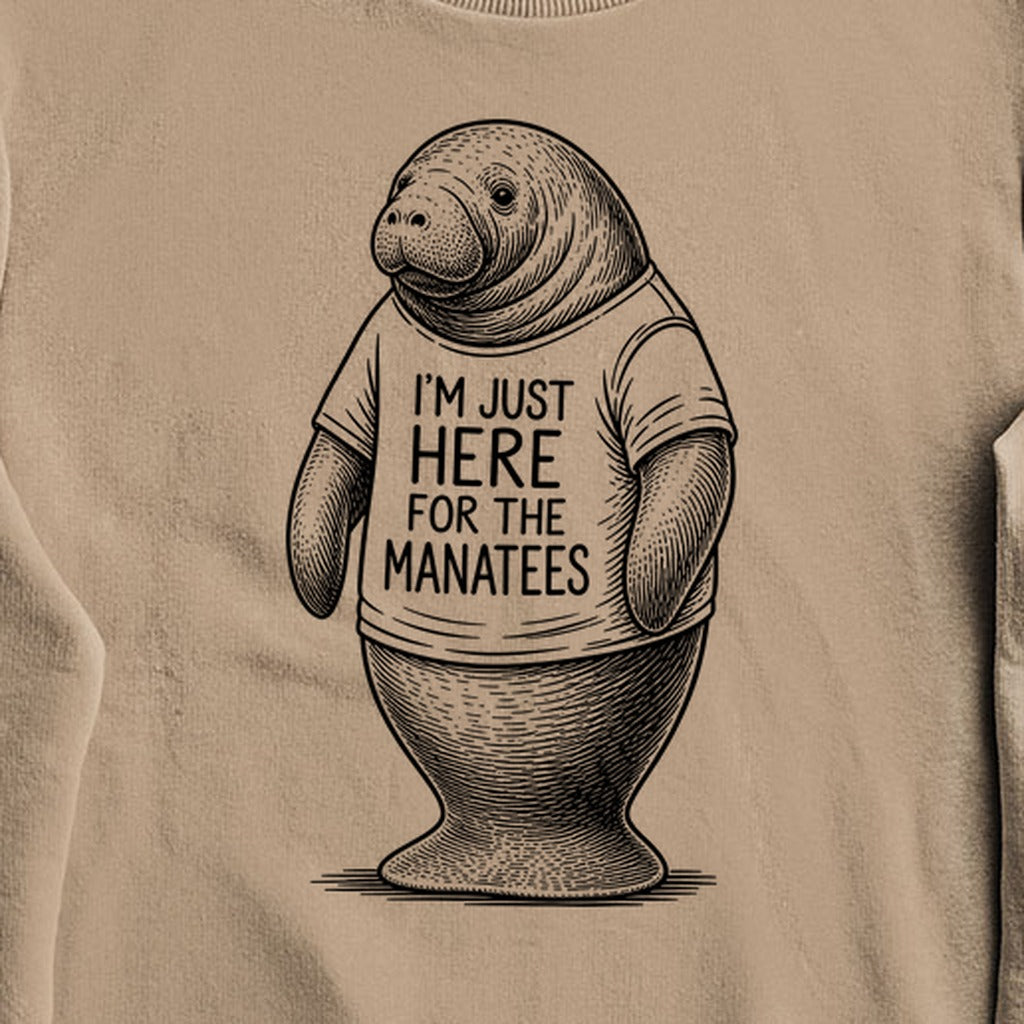 I'm Just Here for the Manatees Crewneck Sweatshirt