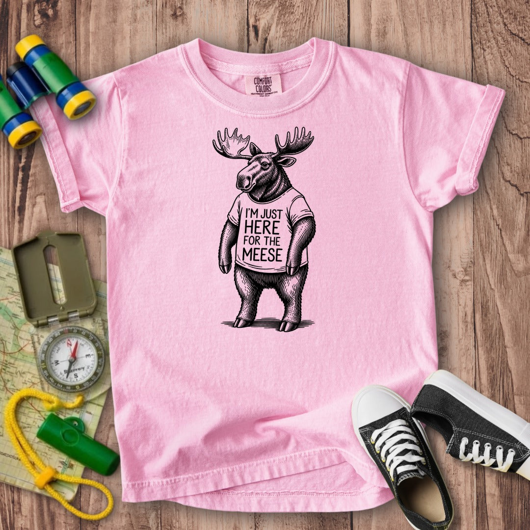 I'm Just Here for the Meese Kids Cotton T-Shirt
