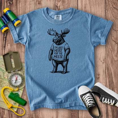 I'm Just Here for the Meese Kids Cotton T-Shirt