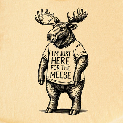 I'm Just Here for the Meese Kids Cotton T-Shirt