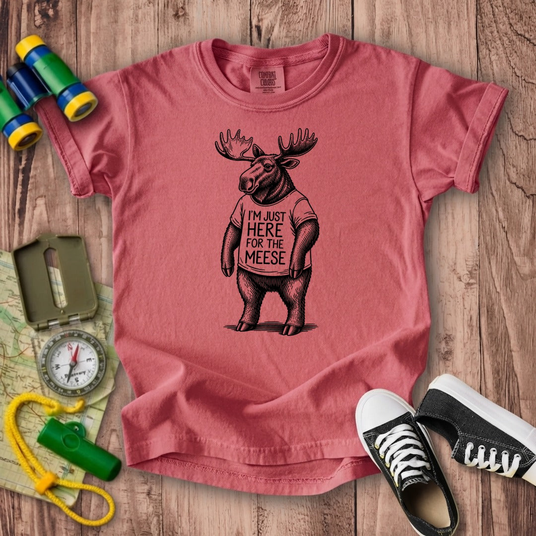 I'm Just Here for the Meese Kids Cotton T-Shirt
