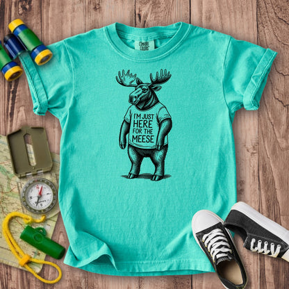 I'm Just Here for the Meese Kids Cotton T-Shirt