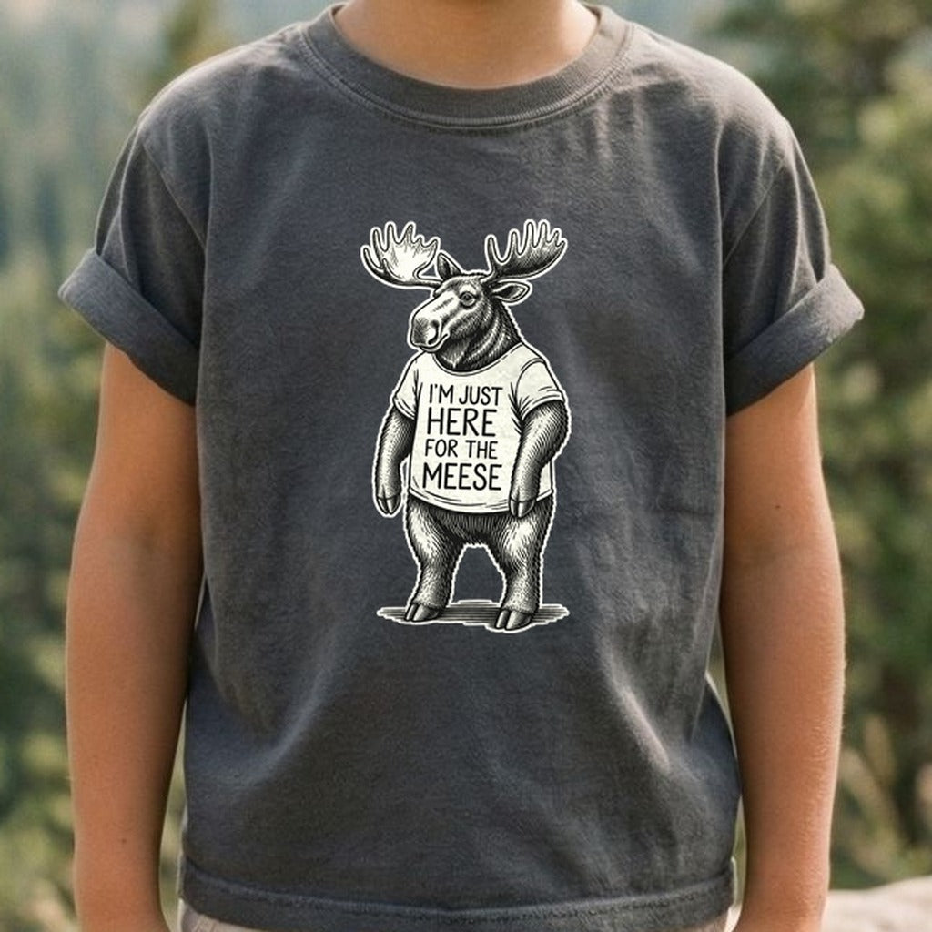 I'm Just Here for the Meese Kids Cotton T-Shirt